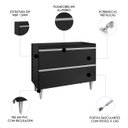 Ver imagem 4 de Balcão de Cozinha para Pia 100cm sem Tampo Julia M24 Preto - Mpozenato
