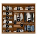 Ver imagem 3 de Guarda Roupa Roupeiro Venice 6 Portas 2 Gavetas 3 Prateleiras Amendola Touch Off White Demóbile