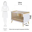 Ver imagem 2 de Kit Berço Sky Branco/amêndoa + Colchão Orthoflex Infantil