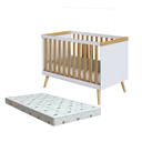 Ver imagem 1 de Kit Berço Sky Branco/amêndoa + Colchão Orthoflex Infantil