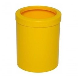 04 Un. Lixeira em Plástico com Aro 12l Laranja - 5