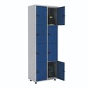 Ver imagem 1 de Armário Roupeiro Aço 8 Portas Guarda Volume Ea702 Azul