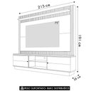 Ver imagem 4 de Estante Painel para Tv 75 Pol 215cm Guape Nature/off Flex L06 - Mpozenato