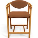 Ver imagem 3 de Kit 03 Banquetas Baixa para Cozinha Sala Jantar Bancada Cecília L02 Bouclê Terracota - Lyam Decor