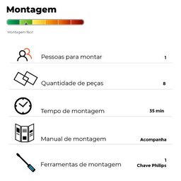Arara Armário Modular Industrial Ample de Ferro e Madeira Nozes e Preto - 5