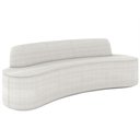 Ver imagem 1 de Sofá 5 Lugares para Sala de Estar Living 300cm Koane D06 Bouclê Off White - Mpozenato
