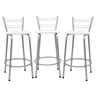 Kit 3 Banquetas para Balcão Flórida Prata 60cm Cozinha Gourmet Bistrô Bancada Piscina Área de Lazer - 1