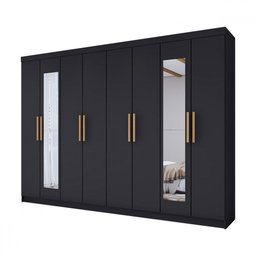 Guarda-roupa Casal Aurora 8 Portas 4 Gavetas com Espelho - Panorama Móveis - 7
