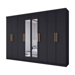 Guarda-roupa Casal Aurora 8 Portas 4 Gavetas com Espelho - Panorama Móveis - 3
