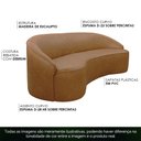 Ver imagem 4 de Sofá Curvo Montserrat 230cm 04 Lugares Corano Caramelo - Nexta Casa