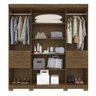 Guarda Roupa 6 Portas Com Espelho Aracaju Castanho 906331 - 2