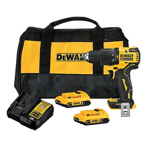 Parafusadeira Furadeira Dewalt Dcd709d2 1/2'' 13 Mm com Impacto 20v Max Ion de Litio Brushless Carre