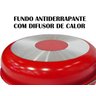 Conjunto de Panelas Elegan Vermelho 08 Peças Teflon - 7