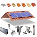 Ver imagem 1 de Kit Estrutura Fixador Linha C 1,20m para 04 Placas Painel Solar Alumínio e Inox | Telha Cerâmica Cim