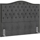 Ver imagem 1 de Cabeceira Cama Box Queen 160 Cm P05 Grécia Linho Cinza Escuro - Lyam Decor