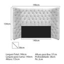 Ver imagem 6 de Kit Cabeceira e Calçadeira Baú Casal Everest P02 140 cm para cama Box Suede - Doce Sonho Móveis KIT