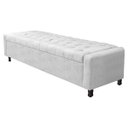 Ver imagem 3 de Kit Cabeceira e Calçadeira Baú Casal Everest P02 140 cm para cama Box Suede - Doce Sonho Móveis KIT