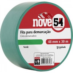 Fita adesiva para demarcação 48 mm x 30 m verde Nove54 - 2 Fita adesiva para demarcação 48 mm x 30 m verde Nove54 - 2