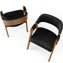 Ver imagem 6 de Kit 02 Cadeiras para Sala de Jantar e Estar Living Estofada Suran L02 Couríssimo Preto - Lyam Lyam D