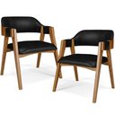 Ver imagem 1 de Kit 02 Cadeiras para Sala de Jantar e Estar Living Estofada Suran L02 Couríssimo Preto - Lyam Lyam D