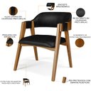 Ver imagem 4 de Kit 02 Cadeiras para Sala de Jantar e Estar Living Estofada Suran L02 Couríssimo Preto - Lyam Lyam D