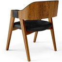 Ver mais imagens de Kit 02 Cadeiras para Sala de Jantar e Estar Living Estofada Suran L02 Couríssimo Preto - Lyam Lyam D