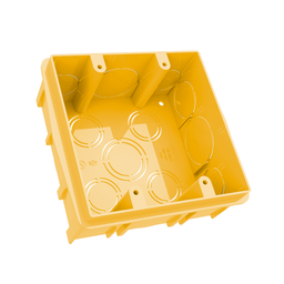 12 Unidades Caixa de Luz Embutir em Alvenaria 4" X 4" Cor Amarelo Durín - 1