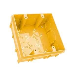 12 Unidades Caixa de Luz Embutir em Alvenaria 4" X 4" Cor Amarelo Durín