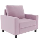 Ver imagem 3 de Kit 2 Poltronas Decorativas para e Recepção Malta L02 Suede Rosê - Lyam Decor