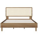 Ver imagem 1 de Cama Quenn Palhinha Oslo 27056 Pes Madeira 152 Cm Hanover Artesano