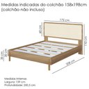Ver imagem 3 de Cama Quenn Palhinha Oslo 27056 Pes Madeira 152 Cm Hanover Artesano