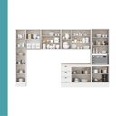 Ver imagem 3 de Cozinha Milla Laura Fresh 14 Portas 3 Gavetas MDF 370cm Branca