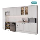 Ver imagem 4 de Cozinha Milla Laura Fresh 14 Portas 3 Gavetas MDF 370cm Branca