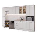 Ver imagem 6 de Cozinha Milla Laura Fresh 14 Portas 3 Gavetas MDF 370cm Branca