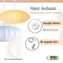 Ver mais imagens de Luminária Pendente Tecido Seda Bubble 80 Cm Acienda Tec15