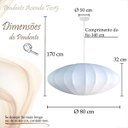 Ver imagem 5 de Luminária Pendente Tecido Seda Bubble 80 Cm Acienda Tec15