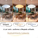 Ver imagem 7 de Luminária Pendente Tecido Seda Bubble 80 Cm Acienda Tec15
