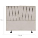 Ver imagem 3 de Cabeceira Casal Queen Size Cama Estofada 160 Cm Antonella Veludo:bege