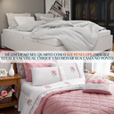 Ver imagem 4 de Colcha Queen Size Stella 100% Algodão Bordado Super Luxuoso Athena:rosa