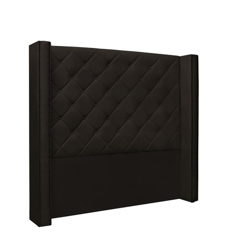 Cabeceira Vicenza para Cama Box Queen 160 Cm Corino Marrom - D’Rossi