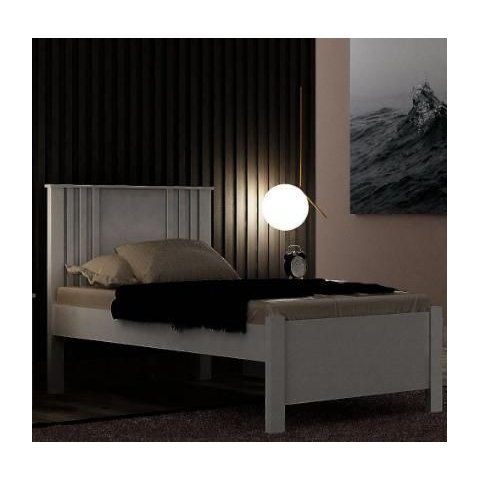 Cama Solteiro Milano Branco - Leifer