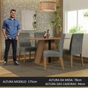 Ver imagem 4 de Conjunto Sala de Jantar Mesa Tampo de Madeira 4 Cadeiras Rustic/silver Agnes Madesa