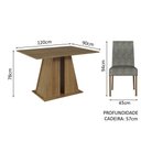 Ver imagem 3 de Conjunto Sala de Jantar Mesa Tampo de Madeira 4 Cadeiras Rustic/silver Agnes Madesa