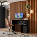 Ver imagem 6 de Mesa Escrivaninha Retangular Qmovi 2 Gavetas MDF 100cm Preto