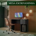 Ver imagem 5 de Mesa Escrivaninha Retangular Qmovi 2 Gavetas MDF 100cm Preto