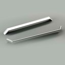 Ver imagem 2 de Puxador Alça para Porta de Passagem 1155 Inox Polido 400mm Mital 01 par