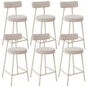Ver imagem 1 de Kit 06 Banquetas Baixa Cozinha Sala Jantar Bancada Milão Arena L02 Bouclê Creme - lyam decor