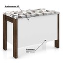 Ver imagem 2 de Puff Baú Multiuso Tecno Mobili - Branco/Nogal