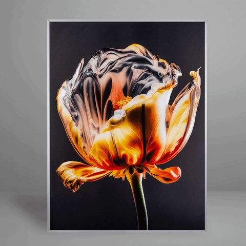 Quadro Decorativo Flower Glass Flower Relevo