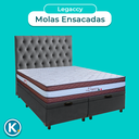 Ver imagem 4 de Kit Cama Box Bau + Cabeceira + Colchão Queen Molas Ensacadas - Legaccy - Paropas